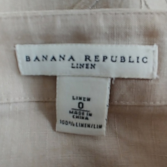 Banana Republic Tan Linen Embroidered Skirt - Picture 6 of 6